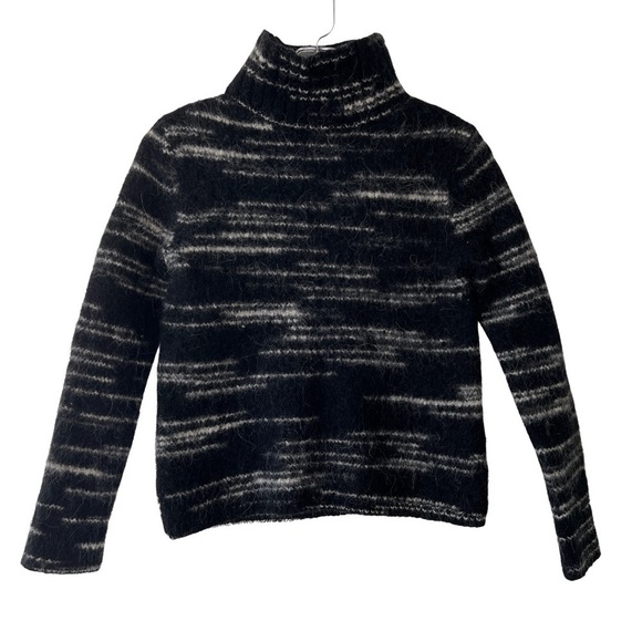 Banana Republic Spacedye Rib T Alpaca Wool Blend Pullover Turtleneck Sweater - Picture 2 of 11